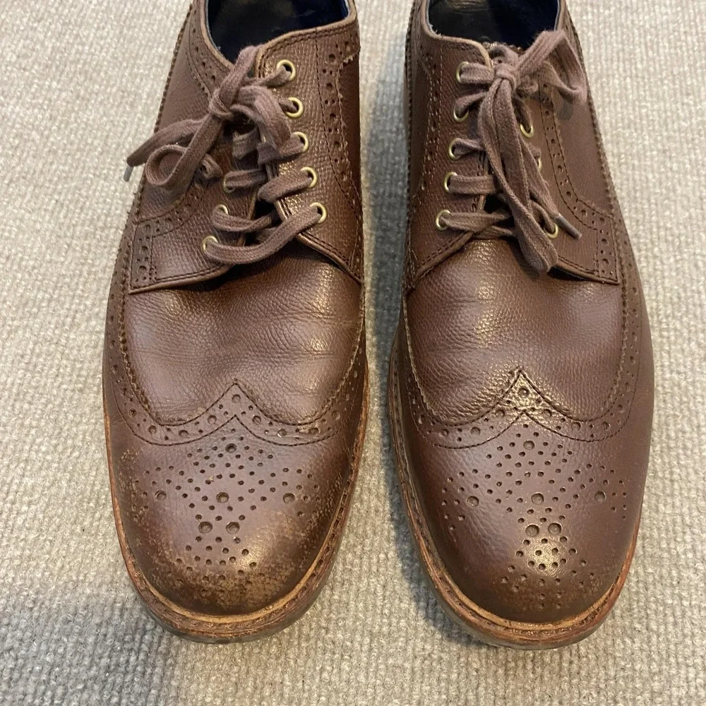 Cole Haan Shoes Mens Size 11 M Brown Leather Wingtip Brogue‎ Dress Oxfords
